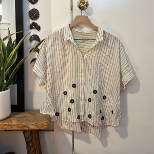 Oversized Madewell button up blouse